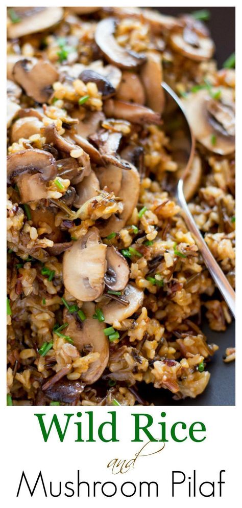 Wild Rice With Mushrooms, Mushroom Pilaf, Wild Rice Blend, Rice With Mushrooms, Wild Rice Recipes, Rice Side, Healthy Side Dish, Rice Side Dishes, Healthy Side