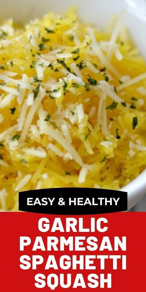 Spaghetti Squash Side Dish, Fish Spaghetti, Low Calorie Spaghetti, Garlic Parmesan Spaghetti, Garlic Parmesan Spaghetti Squash, Squash Side Dish, Garlic Spaghetti Squash, Healthy Squash Recipes, Parmesan Spaghetti Squash