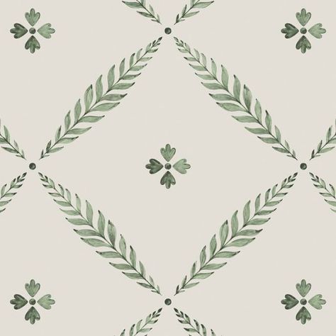 Large Trellis, Sage Green Light, Neisha Crosland, Leaves Pattern Design, Patterned Wallpaper, Trellis Wallpaper, Wallpaper Project, Graphic Art Prints, Trellis Design