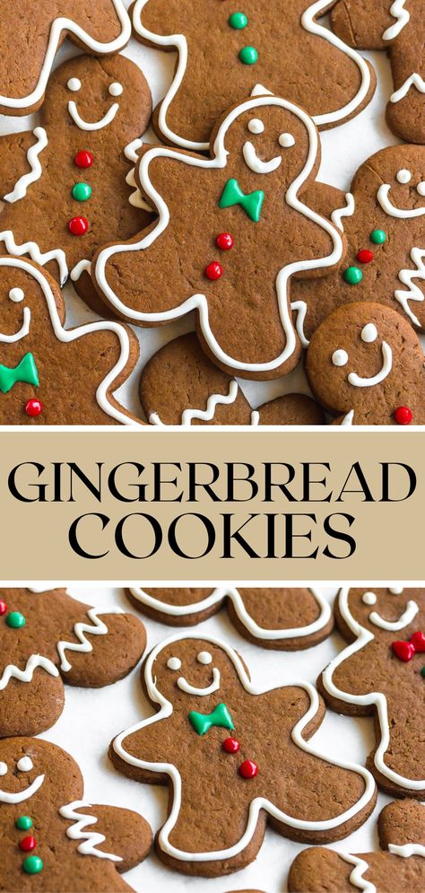 These delicious gingerbread man cookies are a crowd pleasing favorite. Crunchy on the outside and soft on the inside, they’re an amazingly fun and festive way to celebrate the holidays! Extra Spicy Gingerbread Cookies, Ginger Bread Man Cookies Recipe, Crispy Gingerbread Men Cookies, Gingerbread Cookies Crunchy, Circle Santa Cookies, Crunchy Gingerbread Cookies Recipe, Ginger Beard Cookie, Ginger Bread Men Recipes, Ginger Bread Christmas Cookies