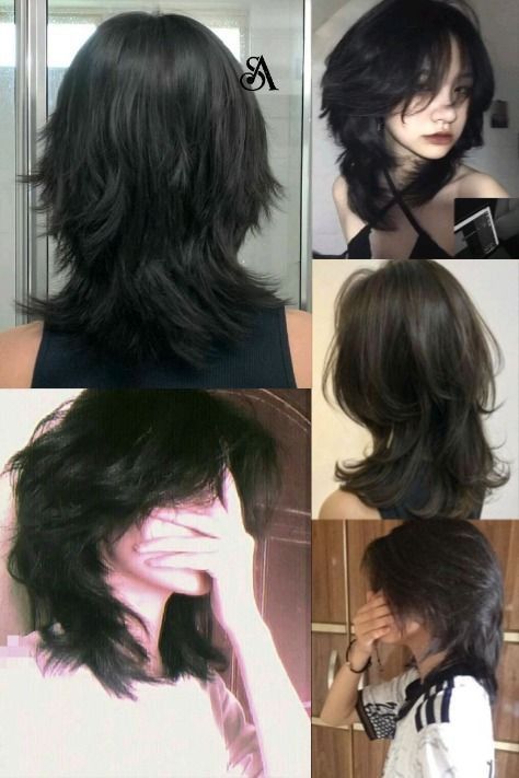 Wolfachting Hair, Short Shag Cuts For Thick Hair, Wolf Cut With Wispy Bangs, Pretty Hair Cuts, Wolf Haircut, Short Grunge Hair, Short Hair Tomboy, Dyed Hair Inspiration, Hair Inspiration Short