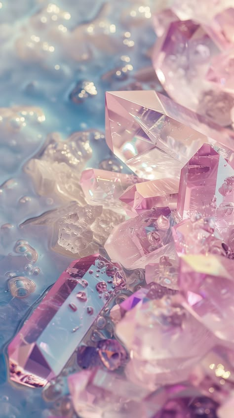 Get this crystal-inspired look for your iPhone and Android. 🌟💎 Crystals Wallpaper Iphone, Pink Crystal Wallpaper, Crystal Wallpaper Aesthetic, Aesthetic Crystal Pictures, Crystal Phone Wallpaper, Crystals Aesthetic Wallpaper, Crystal Aesthetic Wallpaper, Pink Dreamy Aesthetic, Crystal Iphone Wallpaper