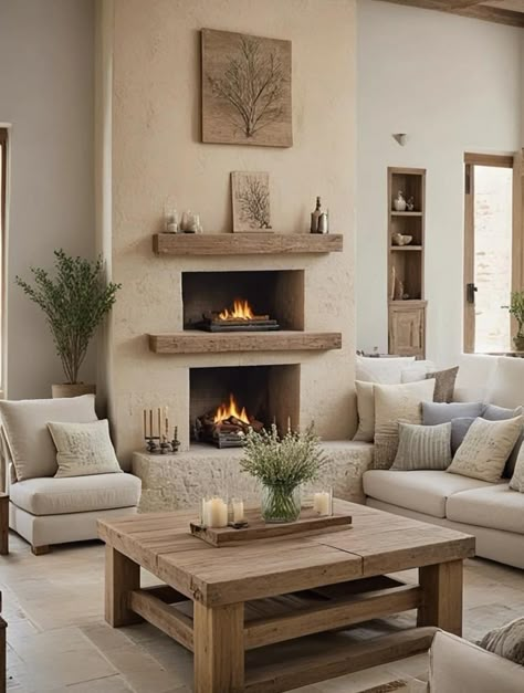 Modern European Farmhouse, European Farmhouse, Room With Fireplace, Corner Fireplace, Modern European, Apartment House, New Flat, West Village, Arbonne