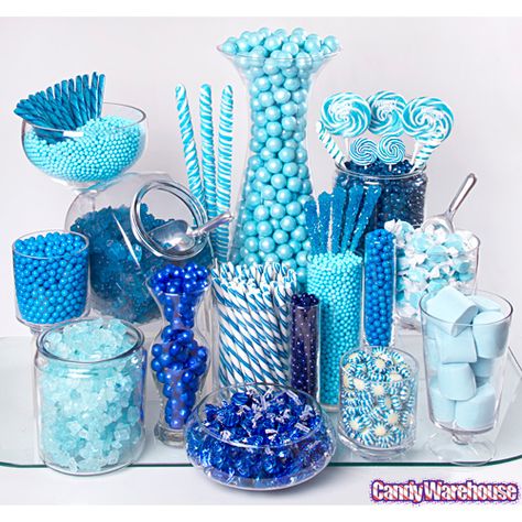 Ideas to Make Your Beach-Themed Bar or Bat Mitzvah a Tropical Getaway! – Jewtewb Blue Candy Bars, Blue Candy Buffet, Starlight Mints, Candy Station, Candy Sticks, Mint Candy, Blue Candy, בר מצווה, Shower Food