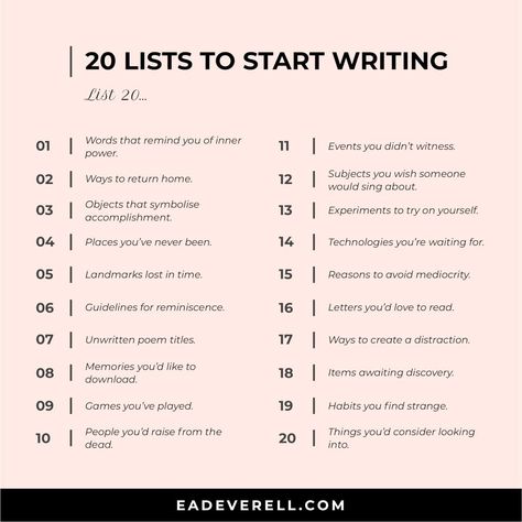 Writing Dreams, Writing Challenges, Blog Writing Tips, Writing Lists, Writing Prompts For Writers, Creative Writing Tips, Writing Motivation, Writing Exercises, Writing Therapy