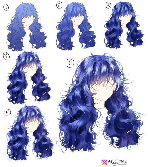 Hair Colouring Tutorial Digital, How To Draw Manhwa, Hair Color Tutorial Digital, Anime Hair Coloring Tutorial, Hair Rendering Tutorial, Drawing Without Color, How To Shade Hair, Shading Anime, Hair Shading Tutorial