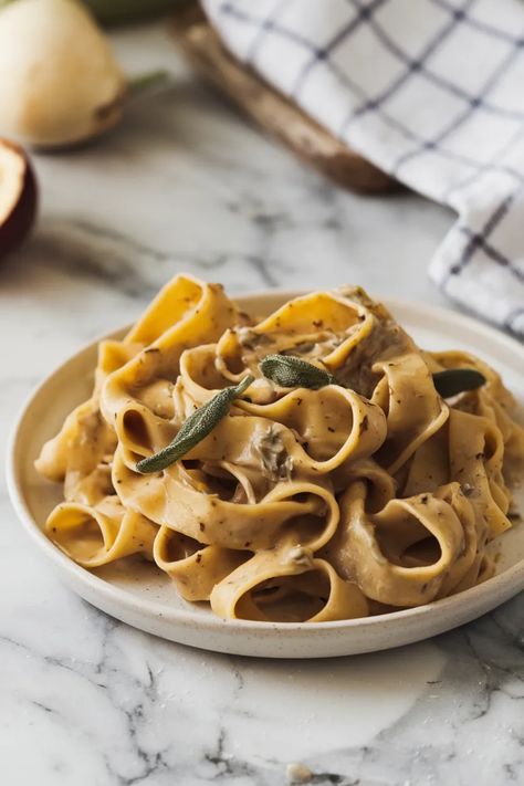 A photo of a  Chestnut Pappardelle with Sage Brown Butter a christmas pasta recipes Chestnut Pasta Recipes, Chestnut Christmas Recipes, Italian Chestnut Recipes, Christmas Pasta Recipes, Chestnut Pasta, Gourmet Pasta Recipes, Winter Pasta Dishes, Recipes For Christmas Dinner, Fall Pasta Recipes