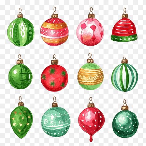 Christmas ornaments clipart Christmas Ornaments Clipart, Window Mural, Christmas Stock Photos, Watercolor Heart, Orange Leaf, Watercolor Splash, Watercolor Christmas, Green Watercolor