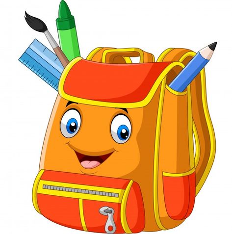 Mochila escolar de dibujos animados en b... | Premium Vector #Freepik #vector #escuela #libro #educacion #caracter Back To School Cartoon, Back To School Images, Art Classroom Decor, School Images, School Wall Art, Classroom Board, Cartoon Backpack, Arabic Alphabet For Kids, Kids Background