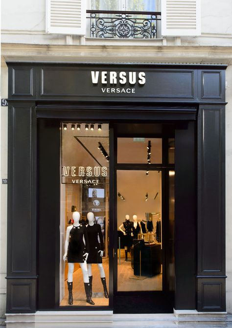 Small Boutique Interior, Fashion Store Design, Shop Facade, Clothing Store Interior, Barbershop Design, Versus Versace, Storefront Design, Building Signs, Store Design Boutique