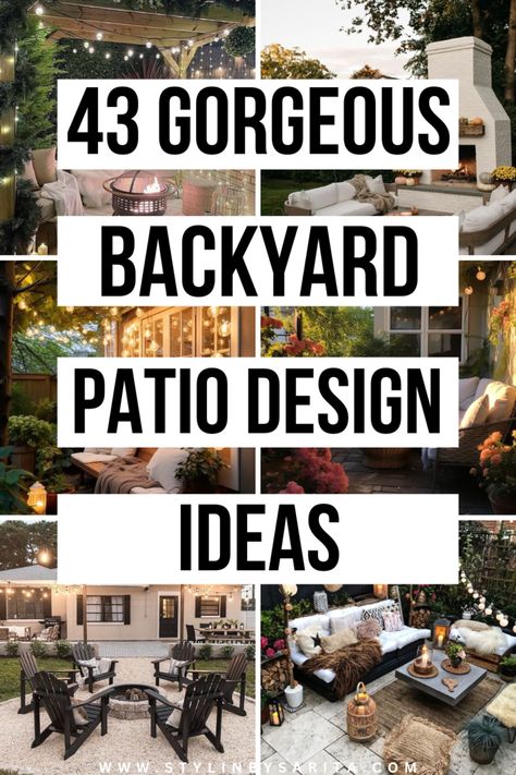 43 SUPER DREAMY BACKYARD PATIO IDEAS - Stylin by Sarita Decorating A Deck For Summer, Cozy Outdoor Patio Ideas, Decorating Outdoor Patio, Decorated Patios, Townhouse Backyard Ideas Patios, Uncovered Patio Decorating Ideas, Covered Deck Decorating Ideas, Cozy Deck Decorating Ideas, Cozy Patio Decorating Ideas