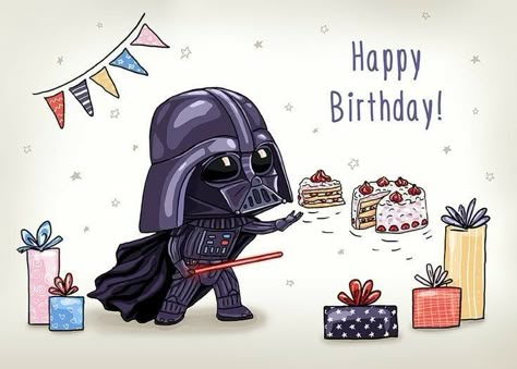 Star Wars Happy Birthday, Birthday Star Wars, Happy Birthday Drawings, Happy Birthday Illustration, Birthday Greetings Funny, Happy Birthday Art, Birthday Illustration, Birthday Star, Birthday Wishes Quotes