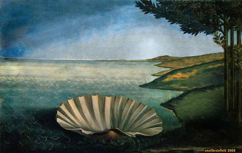 The Beautiful back ground of the masterpiece "The Birth of Venus" with the shell in the foreground Venus Art Aesthetic, Venus And Aphrodite, Rinascimento Aesthetic, Aphrodite Background, Afrodita Aesthetic, Birth Of Venus Art, Aphrodite Wallpaper, Venus Wallpaper, Shell Wallpaper