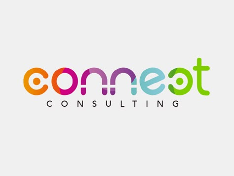 Connect Consulting Logo Concept by Rosa Spencer Hapy Day, Kids Branding Design, Consulting Business Logo, Connect Logo, Typo Logo Design, Brand Colour Schemes, Learning Logo, Lab Logo, Job Hiring