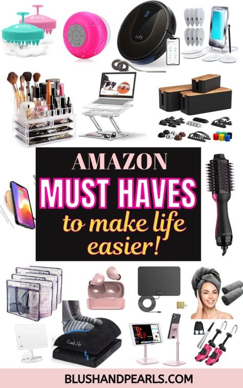 Amazon Must Haves That Make Life Easier - Blush & Pearls Amazon Organization Must Haves, Amazon Self Care, Home Office Must Haves, Amazon Beauty Must Haves, Amazon Home Office, Bathroom Must Haves, Amazon Organization, Amazon Beauty Finds, Self Care Gift Ideas