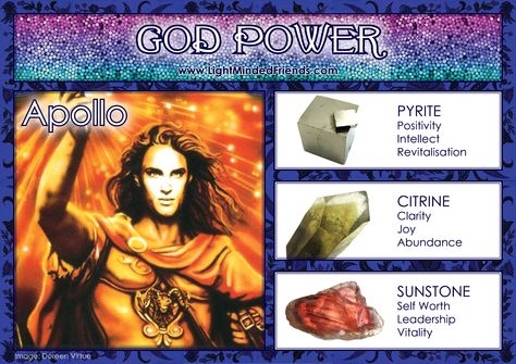 God Power: Apollo! Apollo Crystals, Goddess Crystals, Goddess Power, God Power, God Apollo, Mental Healing, Greek Mythology Gods, Spiritual Images, Roman Gods