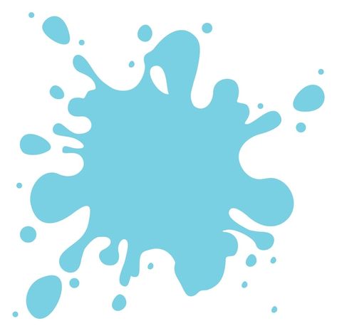 Blue Paint Splash, Water Splash Vector, Water Animation, Paint Blob, Splash Vector, Paint Splatter Art, Water Vector, Geography Project, Paint Blue