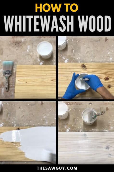 How To Whitewash Wood, Decor Marin, How To Whitewash, White Wash Wood, White Washed Furniture, Rustic Furniture Diy, White Washing, Diy Rustic Home, Dekor Diy