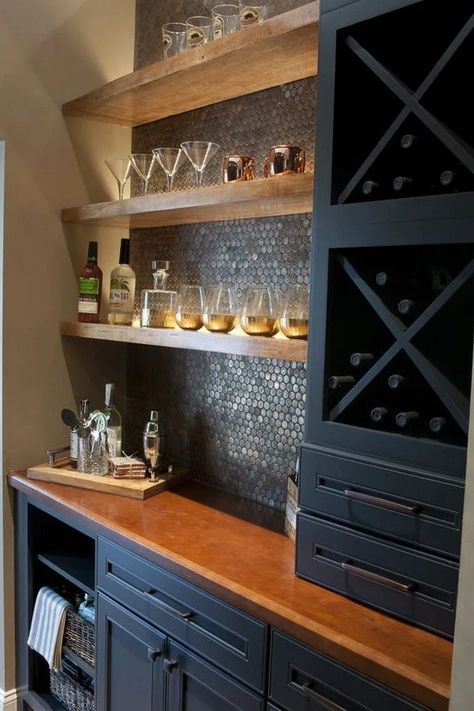 5 Gorgeous Wet Bar Ideas to Elevate Your Home Dry Bar Ideas, Bar Nook, Bourbon Room, Home Wet Bar, Beige Cabinets, Home Bar Rooms, Basement Bar Designs, Diy Home Bar, Cabinets Ideas