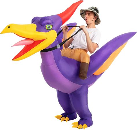 Get ready for spooky fun with our Halloween Inflatable Dinosaur Purple Ride On Inflatable Costume! Perfect for kids and adults, this playful Halloween costume inflates in seconds. Stand out at any party or trick-or-treat adventure with this unique, comfortable, and eye-catching outfit. A must-have for Halloween enthusiasts! Karate Kid Costume, Inflatable Dinosaur Costume, Troll Costume, Addams Family Costumes, Batman Costumes, Villain Costumes, Theme Activities, Inflatable Costumes, Halloween Costume Party