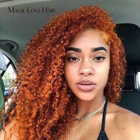 Magic Love 360 Ginger Orange Wig 150 density Human Hair wig Free Part Lace Front Human Hair Wigs PrePlucked For Black Women Full _ {categoryName} - AliExpress Mobile Version - Pelo Color Borgoña, Burnt Orange Hair, Hair Black Women, Hair Color Orange, Red Curly Hair, Ginger Hair Color, Dyed Natural Hair, Hair Crush, Lace Hair