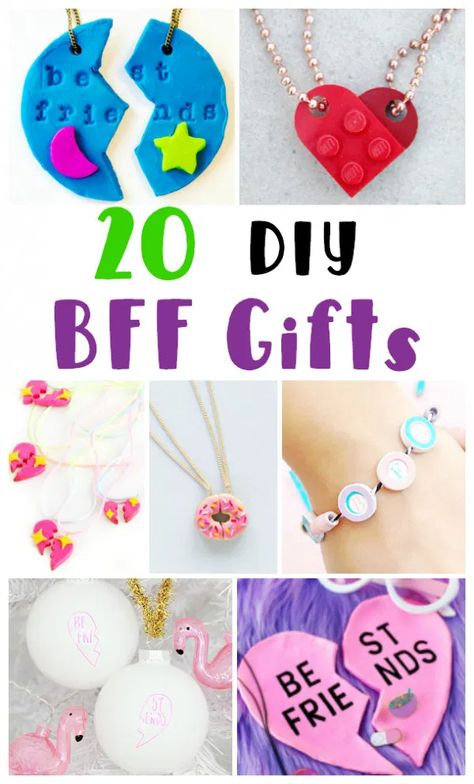 20 Best Friends Forever Gifts To Make Craft For Friends, Easy Diy Gifts For Friends, Crafts For Friends, Birthday Craft Gifts, Best Friend Crafts, Diy Bff, Bff Forever, Birthday Details, Friend Ideas