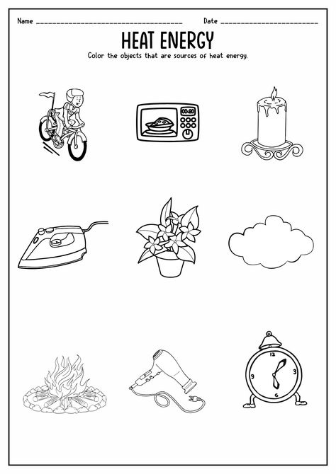 Forms of Heat Energy Worksheet Heat Energy Activities, Forms Of Energy Worksheet, Energy Worksheets, Teaching Energy, Sources Of Energy, Forms Of Energy, School Wallpaper, What Is Energy, Energy Forms