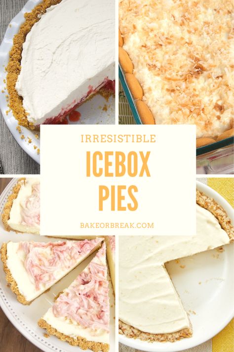 Irresistible Icebox Pie Recipes | Bake or Break Frozen Pie Recipes, Icebox Pies, Sweet Pie Crust, Icebox Desserts, Doughnut Muffins, Icebox Pie, Frozen Pie, It's Too Hot, Ice Cream Pies