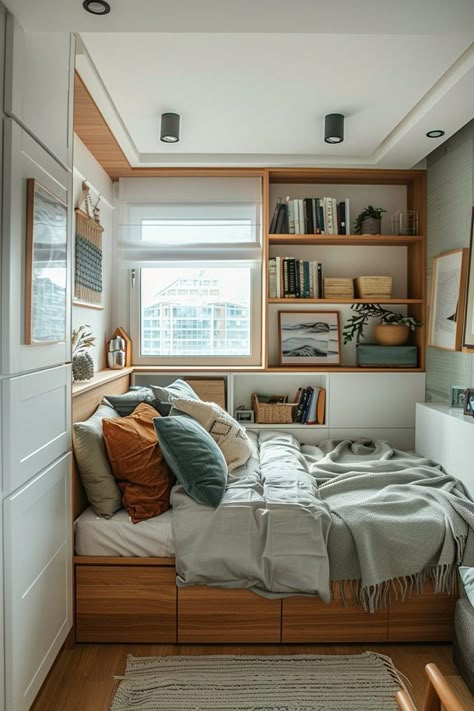 29 Tiny Bedroom Ideas to Maximize Your Space with Style 5 Tiny Bedroom Ideas, Tiny Bedrooms, Tiny Bedroom, Small Room, Tiny Home, Small Bedroom, Guest Bedroom, Bedroom Interior, Small House