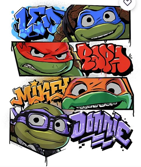 Ninja Turtles Art Draw, Ninja Turtle Drawing, Ninja Turtles Mutant Mayhem, Graffiti Names, Mutant Mayhem, Turtle Drawing, Teenage Mutant Ninja Turtles Artwork, Ninja Turtles Artwork, Teenage Mutant Ninja Turtles Art