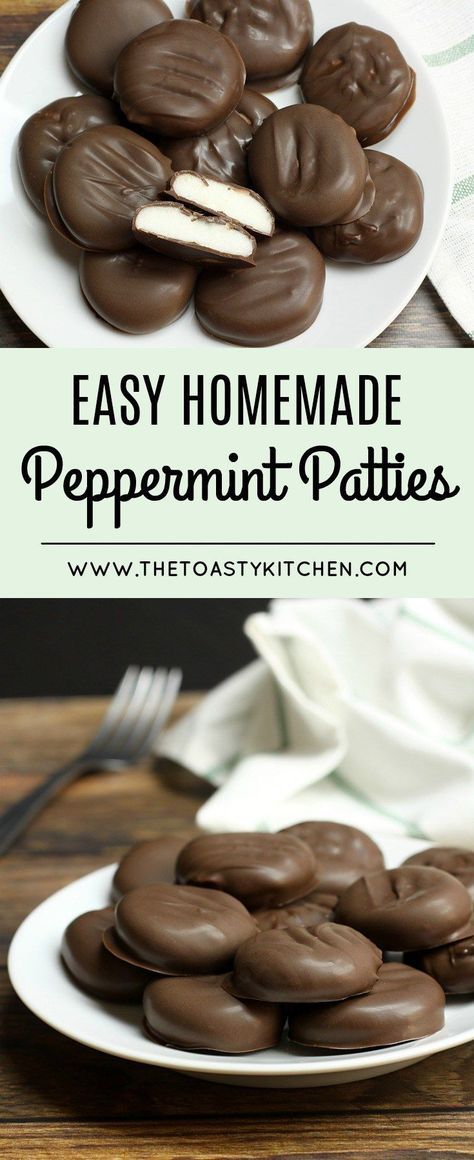 Peppermint Patty Recipe, Mint Patties, Homemade Peppermint Patties, Corn Pops, Homemade Candy, Candy Recipes Homemade, Christmas Candy Recipes, Italian Christmas, Peppermint Patties