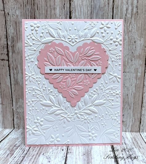 Sending Hugs: Some Embossed Valentines Valentine Card Ideas Handmade, Valentine Card Ideas, Card Ideas Handmade, Valentines Day Cards Handmade, Valentine Cards Handmade, Ideas Handmade, Sending Hugs, Valentines Card, Embossed Cards