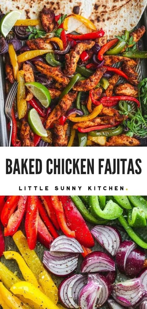 Baked Fajitas, Low Fat Diet Recipes, Low Fat Dinner Recipes, Healthy Low Fat Recipes, Baked Chicken Fajitas, Low Fat Dinner, Dinner Rotation, Low Fat Low Carb, Pan Chicken Fajitas