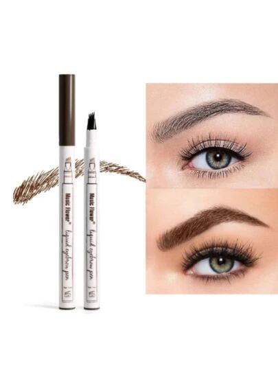 Black Eyebrows, Music Flower, Waterproof Eyebrow Pencil, Eyebrow Pen, Waterproof Eyebrow, Microblading Eyebrows, Makeup Tattoos, Brow Pencil, Brow Makeup