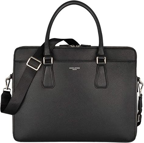 David Jones - Men's Business Briefcase Work Satchel - 13 Inch Laptop Bag PU Leather - Shoulder Messenger Bag - Multiple Pockets Crossbody Bag - Computer Handbag Office College Travel Elegant - Black: Amazon.co.uk: Fashion David Jones Handbags, Fifa Teams, Man Lifestyle, Business Briefcase, Laptop Briefcase, Student Bag, Leather Laptop Bag, Work Bag, Shoulder Messenger Bag