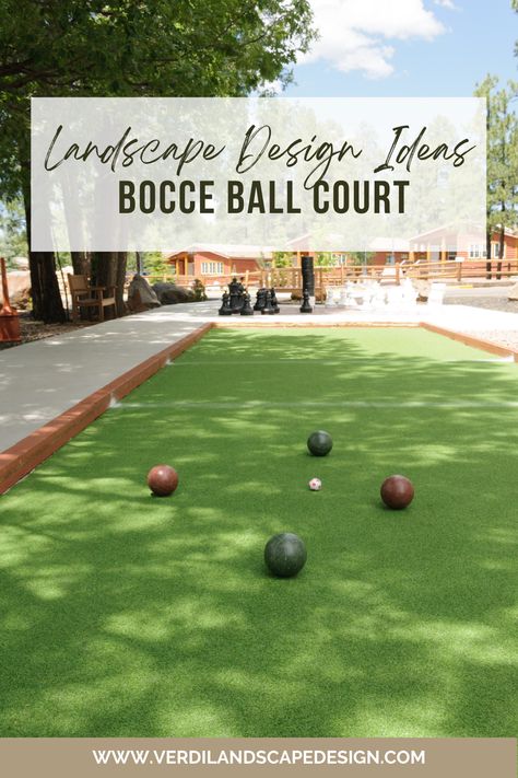 Bocce Ball Court Backyard, Color Wheel Matching, Bocce Court Backyard, Backyard Bocce, Golf Putt, Outdoor Sports Court, Bocce Ball Court, Bocce Court, Outside Games