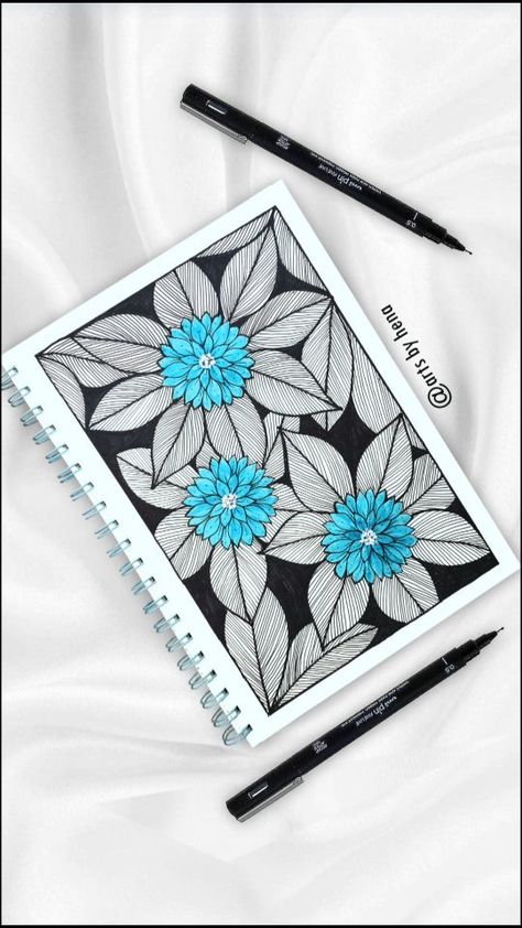 Arts by Hena | 💗💗Doodle Art💗💗 #doodleartforbeginners #doodleflowers💕💕💕 #doodlepattern #doodlepattern #doodleart #zendoodle #doodling #zentanglelover... | Instagram Full Page Drawings Sketchbooks Easy, New Notebook Ideas, Full Page Doodle, Video Drawing, Doodle Art For Beginners, Zentangle Flowers, Easy Flower Drawings, Doodle Flowers, Zentangle Designs