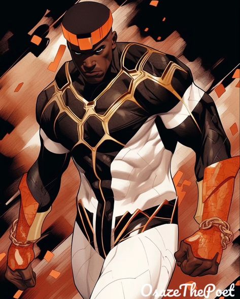 Black Comic Book Characters, Magic Superhero Design, Black Super Hero, Poet Art, Luke Cage Marvel, African Superhero, Black Superman, Black Heroes, Black Superheroes