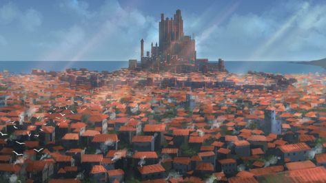 Game Of Thrones Architecture, Asoiaf Castles, Arte Game, Game Of Thrones King, Castle City, Kings Landing, King's Landing, Asoiaf Art, Game Of Thrones Art