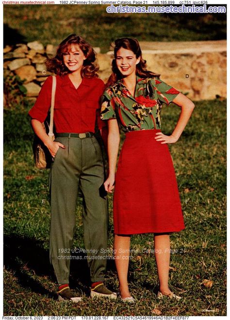 1982 JCPenney Spring Summer Catalog, Page 21 - Catalogs & Wishbooks Early 80s Fashion, 19s Fashion, Vintage Fashion 80s, Vintage Fashion 1980s, 80s Fashion Outfits, 1980s Fashion Trends, 1980 Fashion, 1980’s Fashion, Decades Fashion