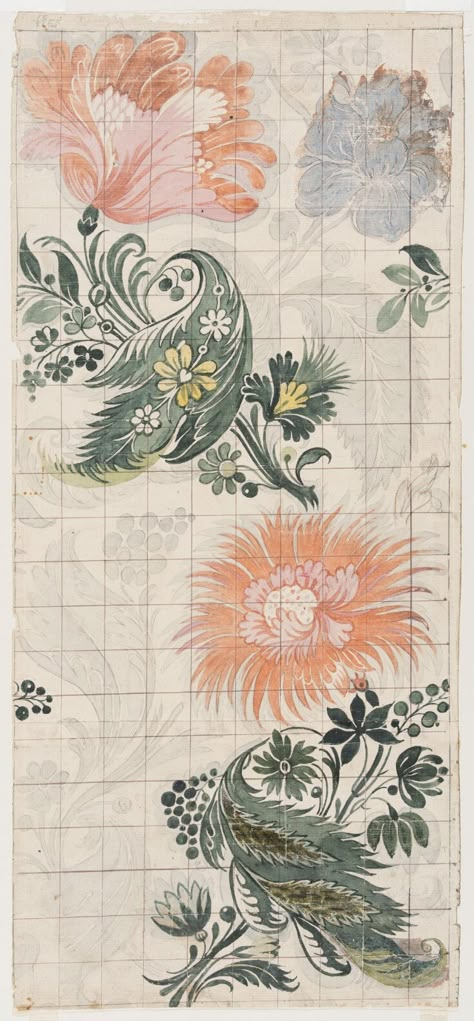 Textile Design | V&A Explore The Collections Paper Pattern Design, Anna Maria Garthwaite, Tie And Die, Conversational Prints, Ornament Drawing, Anna Marie, Cat Garden, National Art, Paper Pattern