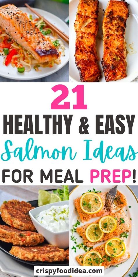 Healthy Salmon Meal Prep Easy Recipes, Salmon Lunch Prep, Easy Salmon Lunch Ideas, Healthy Salmon Lunch Meal Prep, Meal Prep Salmon Clean Eating, Lunch Ideas With Salmon, Easy Salmon Meal Prep, Healthy Meal Prep Salmon, Meal Prep For The Week Seafood