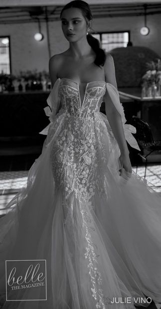 Julie Vino Wedding Dresses 2021 - Dreams Bridal Collection - 2J1A9752 Julie Vino Wedding Dress, Strapless Lace Wedding Dress, Wedding Dress Gallery, Most Beautiful Wedding Dresses, Couture Wedding Gowns, Wedding Dresses 2020, Sophisticated Bride, Couture Wedding, Black Wedding Dresses