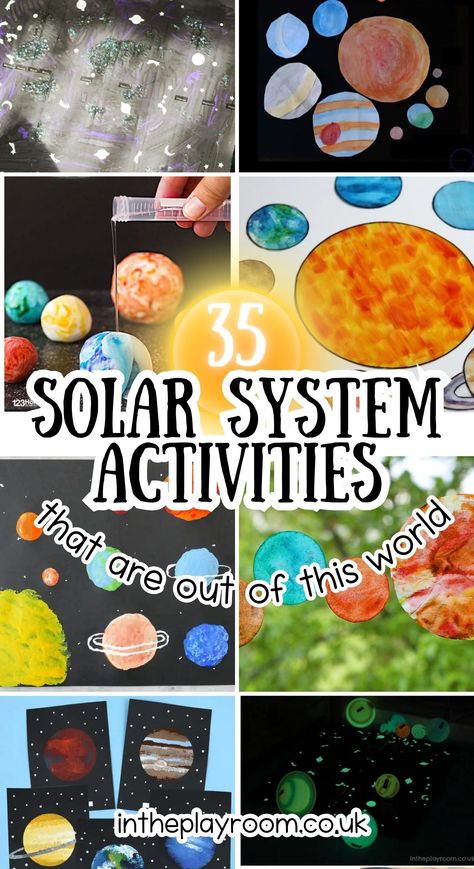 Solar System Eyfs Activities, Solar System Scale Model Projects, Solar System Elementary Activities, Planet Science Activities, Planet Science Project For Kids, Unique Solar System Project, Solar System Montessori Activities, Solar System Experiments For Kids, Outer Space Learning Activities