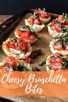 Bruschetta Bites, Soup Shots, Fresh Bruschetta, Favorite Party Appetizers, Caprese Bites, Individual Appetizers, Mini Appetizers, Herb Cheese, Appetizers Easy Finger Food