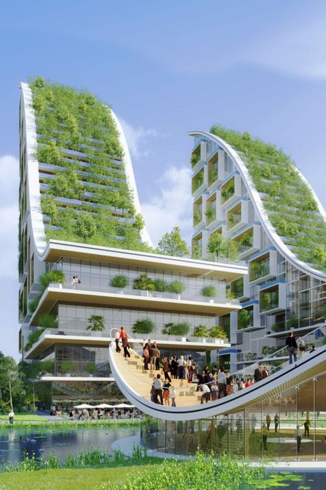 Read about sustainable construction, practice, benefits and sample building design features. Green Building Concept, Sustainable Building Design, Vincent Callebaut, Vertical Forest, Green Construction, Sustainable Community, Building Concept, Green Tech, Green Architecture