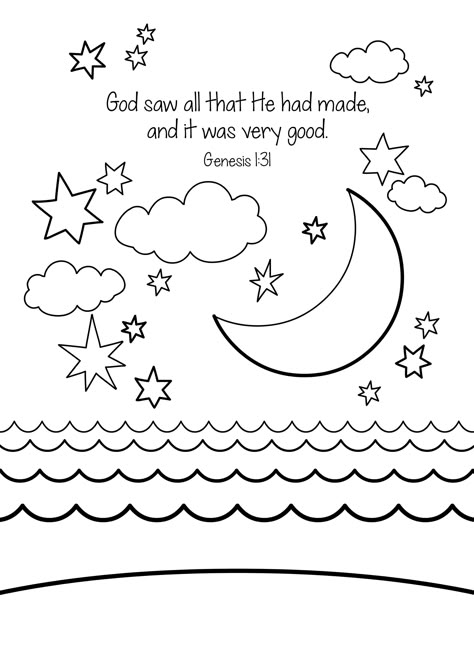 Free Bible Coloring Pages, Creation Coloring Pages, Bible Coloring Sheets, Study Lesson, Creation Bible, Christian Ideas, Preschool Bible Lessons, Sunday School Coloring Pages, Tropical Kitchen