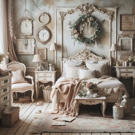 15 Charming Shabby Chic Bedroom Ideas for Cozy Retreats Shabby Chic Bedroom Ideas, Chic Bedroom Ideas, Shabby Chic Romantic Bedroom, French Style Bedroom Furniture, Shabby Chic Interior Design, French Style Bedroom, Shabby Chic Bedroom Furniture, Chic Christmas Decor, Bedroom Furniture Makeover