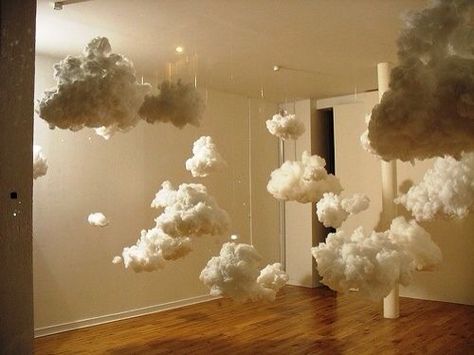 Fake clouds Hanging Clouds, Paper Lanterns Diy, Paper Lanterns, Handmade Home Decor, Handmade Home, Winter Decor, Diy Paper, Diy And Crafts, Diy Home Decor