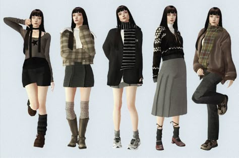 Sims Scarf Cc, Autumn Sims 4 Cc Clothes, Sims 4 Cc Fur Boots, Sims 4 Scarf Cc, Sims 4 Cc Winter Clothes, Sims 4 Lookbooks Cc, Sims Blender, Sims Face, Sims 4 Cc Goth